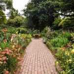 Gezellig ingerichte tuin met moderne meubels en decoratie