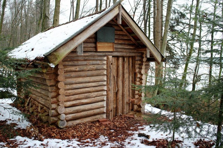 Houten blokhut in tuin met natural charme - ideale keuze voor opbergruimte, werkplek of ontspanning