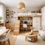 Klein appartement inrichten met slim gebruik van zones, multifunctionele meubels en opberging voor een praktische en rustige
