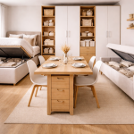 Multifunctionele meubels voor kleine ruimtes: slimme combinaties van bed, bank en tafel die comfort en ruimtebesparing combin